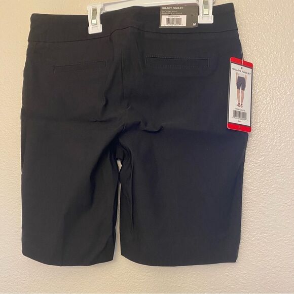 Hilary Radley Womens Midweight Bermuda Pull-On Shorts black stretchy M NEW - Picture 3 of 10